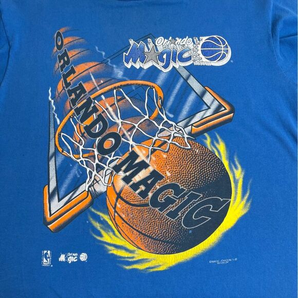 Vintage 90s America's Favorites Magic Johnson Orlando Magic T Shirt Large HOLES - Picture 11 of 16